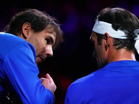 Laver Cup: Rafa Nadal le da instrucciones y “salva” a Federer