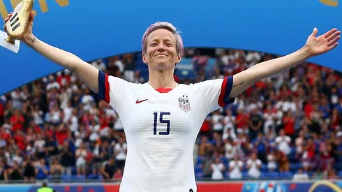 Rapinoe festeja en Francia 2019.