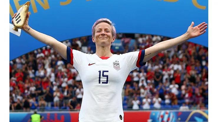 Rapinoe festeja en Francia 2019.