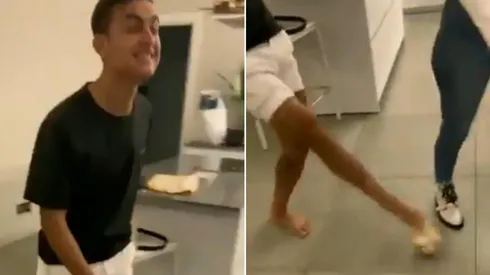 Dybala en su travesura.