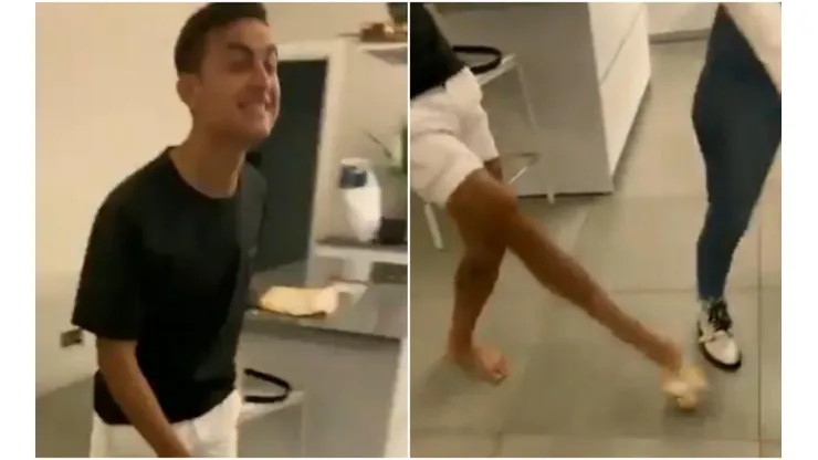 Dybala en su travesura.