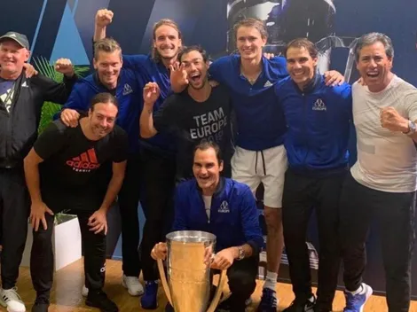 ¡Paren todo! La foto definitiva: Massú celebra con Federer y Nadal