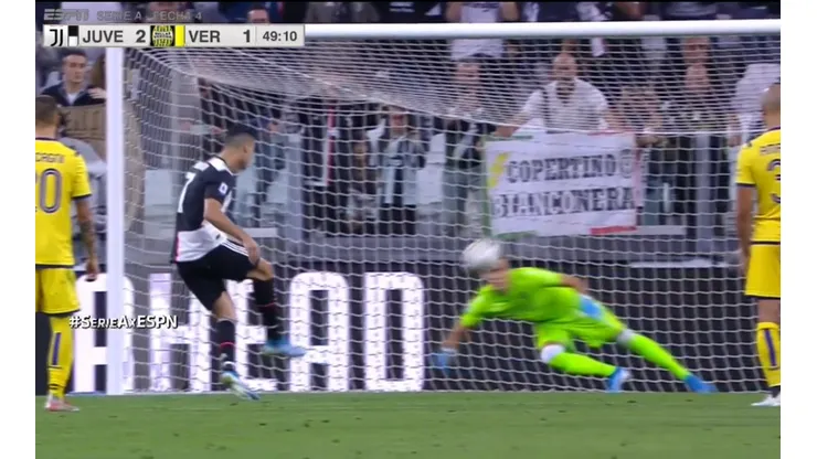 El buen cobro de Cristiano Ronaldo de penal.