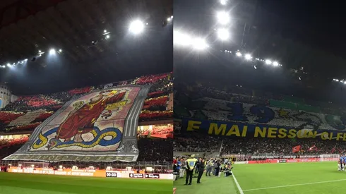 Así salieron ambos equipos a la cancha de San Siro.