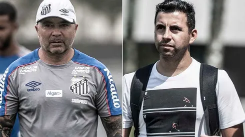 Jorge Sampaoli recibió a Claudio Maldonado en Santos, tal como hacía en la Roja