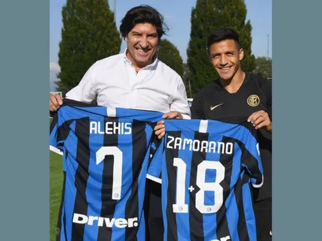 Foto histórica: Iván Zamorano se reúne con Alexis en el Inter