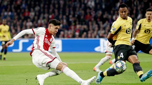 Edson Álvarez en su golazo por la Champions.