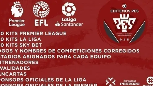 Descarga el Option File V1 de Editemos PES para PES 2020