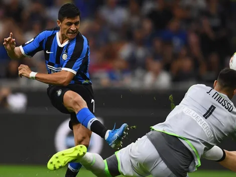 El tapadón que evitó el gol de Alexis en su debut con el Inter