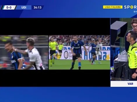 Inter-Udinese: combo en la cara de Candreva y se gana la roja