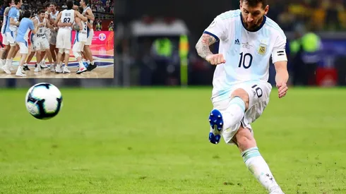 Messi celebró el histórico resultado de la selección de baloncesto.