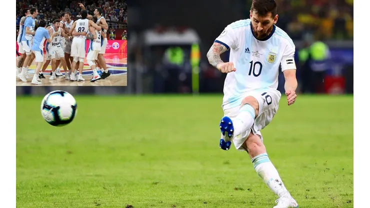 Messi celebró el histórico resultado de la selección de baloncesto.