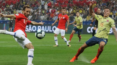 Chile y Colombia en la Copa América de Brasil.