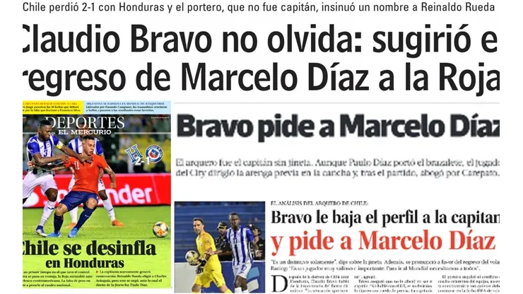 Claudio Bravo aparece en todos los titulares con la "sugerencia" que le hizo a Rueda