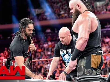 Stone Cold le hace tremenda paralizadora a AJ Styles y celebra con cervezas en RAW