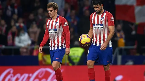 Costa y Griezmann hicieron dupla ofensiva en el Atlético de Madrid.