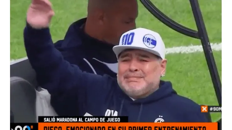 Hasta las lágrimas: la emotiva presentación de Diego Maradona en Gimnasia