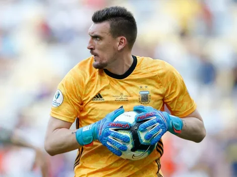 Franco Armani entrena diferenciado en Argentina y es duda ante Chile