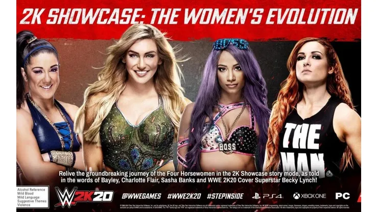 WWE 2K20 anuncia el Showcase de la evolución femenina
