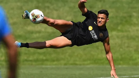 Alexis Sánchez fue la novedad de la práctica de Inter este viernes