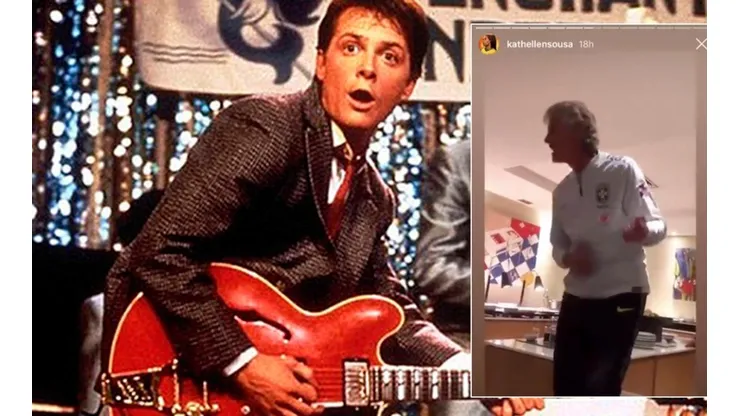 DT de Brasil femenino se luce en su bautizo imitando a Marty McFly