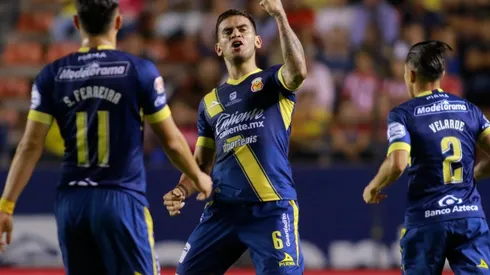 Vegas celebra su gol contra el San Luis.