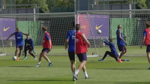 Vidal apareció de espaldas y la mandó a guardar con un finísimo massé de derecha