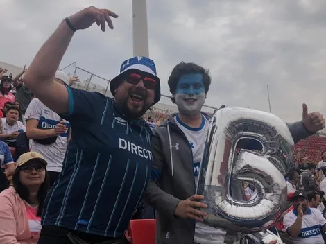 Hinchas de la UC: globos y cántico "son de la B" para la U