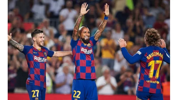 Antoine Griezmann y Arturo Vidal se visten de héroes en goleada del Barcelona (Foto: Getty Images)