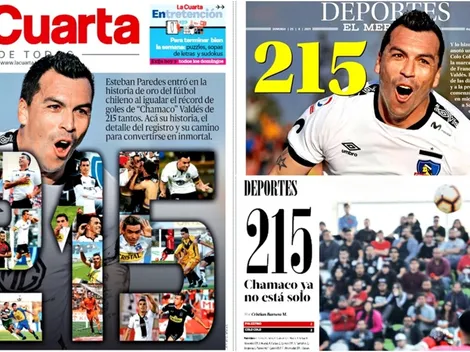 Paredes y su gol 215 acaparan las portadas de los diarios chilenos