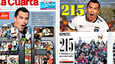 Paredes y su récord están en todas las portadas de la prensa chilena