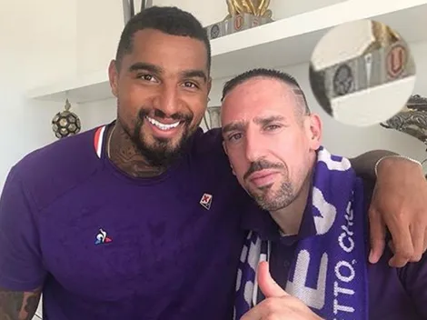 Ribéry y Boateng posan juntos... con la UC de fondo