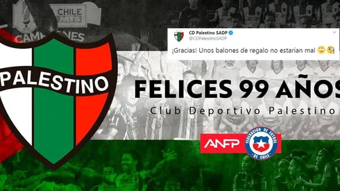 Palestino le contesta con "malicia" el saludo a la ANFP.