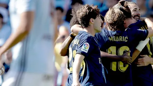 El Madrid festeja ante Celta.