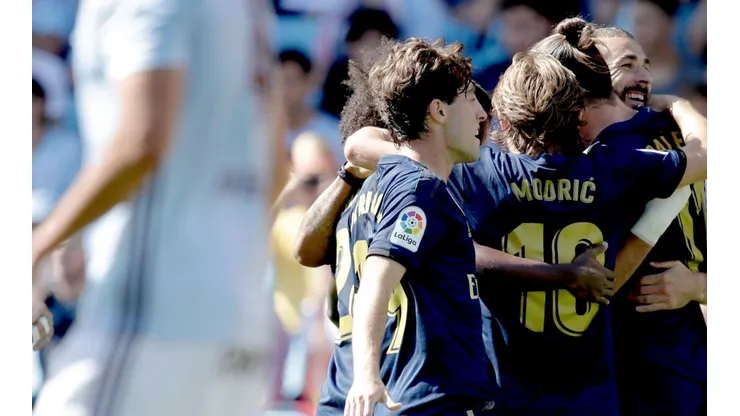 El Madrid festeja ante Celta.