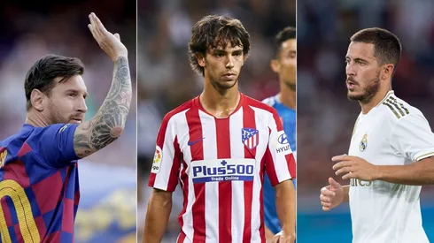 Lionel Messi, Joao Félix y Eden Hazard lideran a los tres más grandes de España.