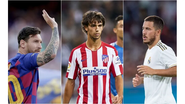 Lionel Messi, Joao Félix y Eden Hazard lideran a los tres más grandes de España.