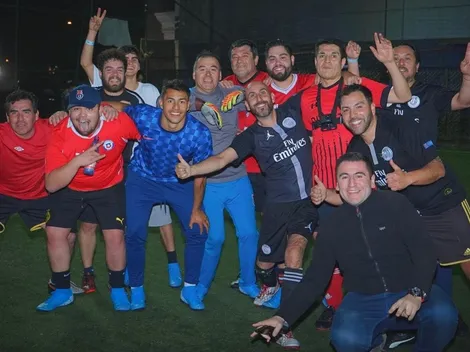 Iván Morales y Pablo Mouche irrumpen en una pichanga en Maipú