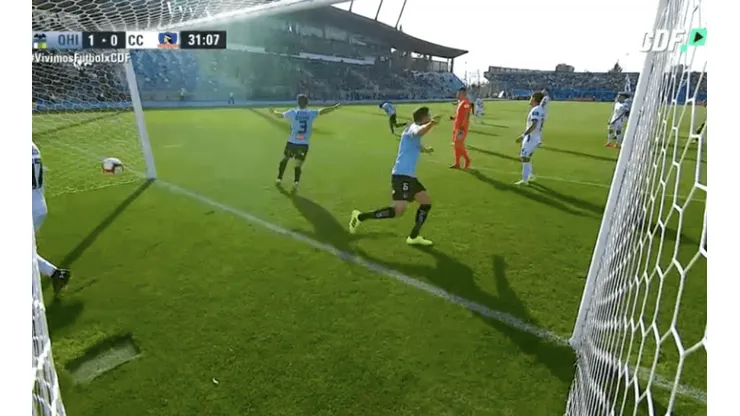 El momento del gol de O'Higgins.