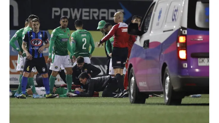 Nicolás Fernández sufrió un duro golpe en la cabeza.