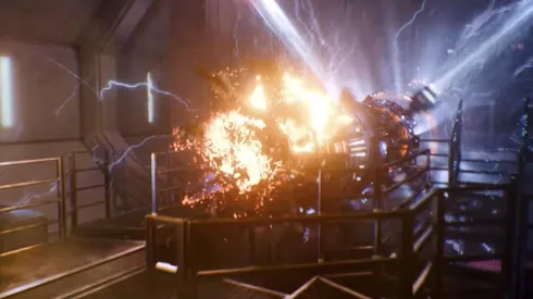 El momento de la explosión donde Hopper desaparece.