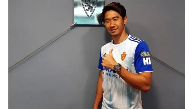 "Estoy muy contento de estar aquí, aupa Real Zaragoza", fueron las primeras palabras de Kagawa