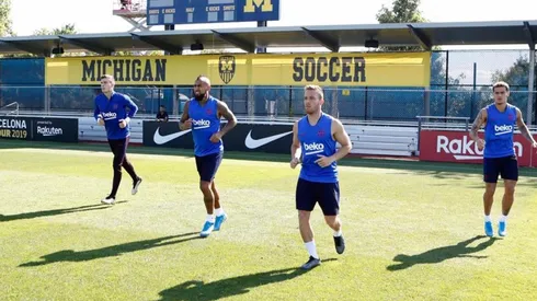 El King con el Barça en Estados Unidos.