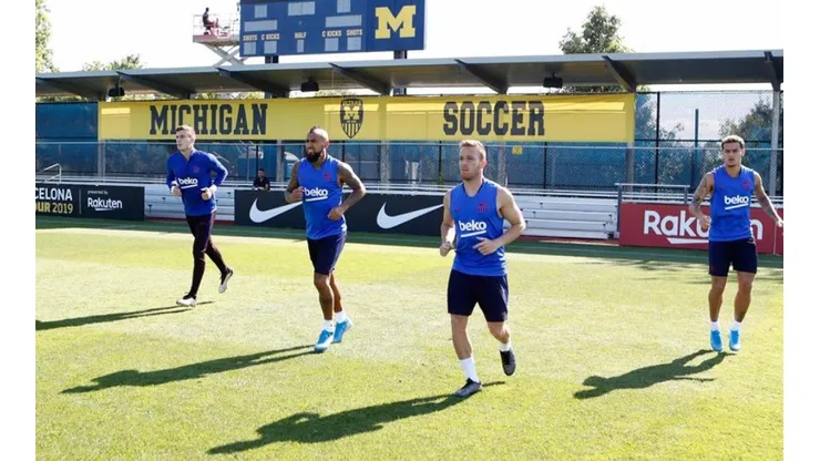 El King con el Barça en Estados Unidos.