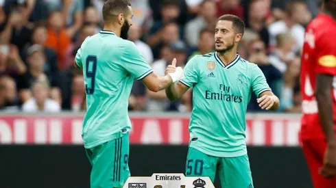 Primer gol del belga en el Madrid