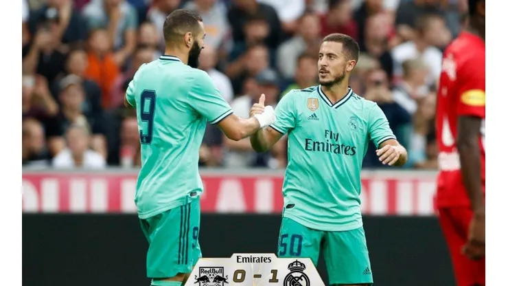 Primer gol del belga en el Madrid