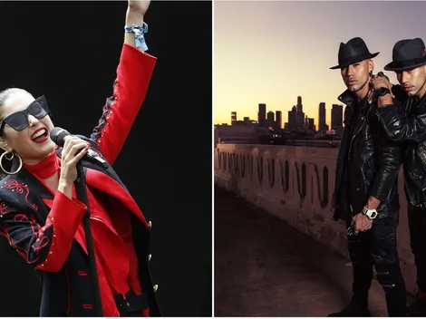 Fran Valenzuela y Power Peralta en la clausura de los Panamericanos 2019