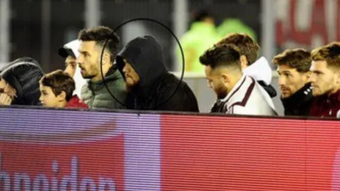 En primera fila: Paulo Díaz vio el triunfo de River Plate ante Lanus