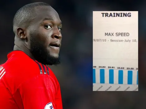 Romelu Lukaku filtra estudio con la velocidad máxima del plantel