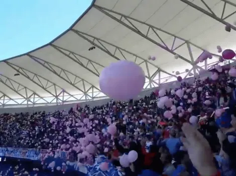 Barra de la UC homenajea a pequeña hincha que falleció en accidente de bus